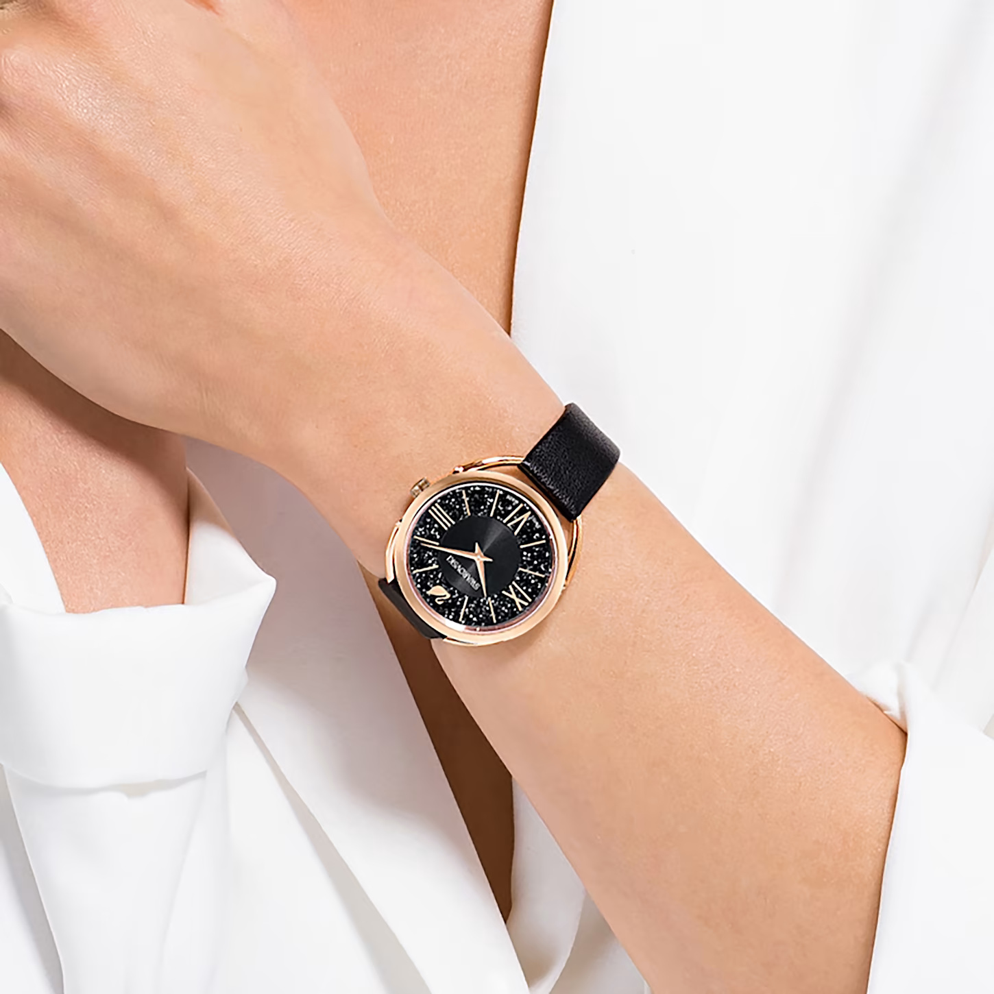 Swarovski - Crystalline Glam Watch Swiss Made, Leather strap  display picture 1
