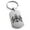 Silver, variant on Stainless Steel Pirate Anchor & Pistols Emblem Engraved Dog Tag Keychain Keyring