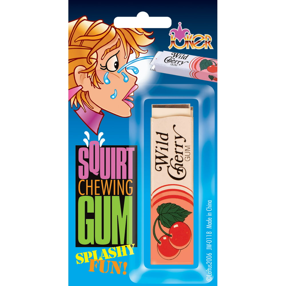 Joker Squirting Realistic Gum Package Water Prank 35 Squirting Joke Pink 