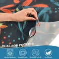 thumbnail image 3 of Yayeee Kitchen Curtains Tier Pair Light Filtering 27"x36" Rod Pocket Short Cafe Window Panel, Black Sardines Pattern, 3 of 7