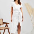 thumbnail image 2 of Sngxgn Women's Color Block Tiered Summer Dresses Adjustable Strap Flowy Dress Beach Sundress(White,L), 2 of 6