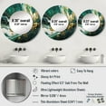 thumbnail image 4 of Designart "Serene Cascade in Green and Gold I" Abstract Green Large Round Mirror - Round Mirror Wall Décor - Contemporary Round Printed Mirror 23" x 23" Inch, 4 of 5