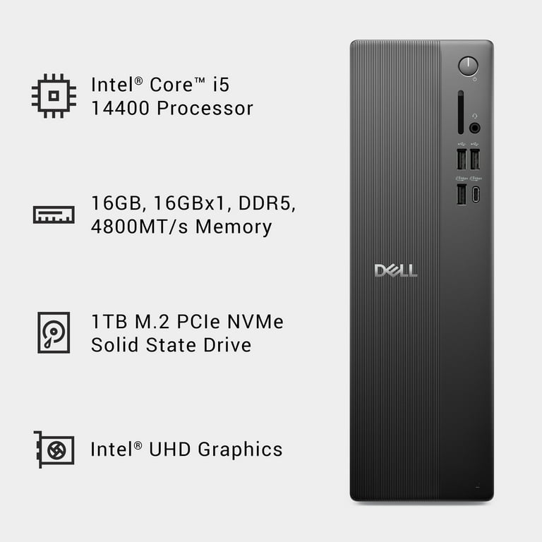 Dell Slim Desktop ECS1250 - Intel Core i5-14400, Intel UHD 730