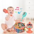 thumbnail image 5 of Deals! Danhjin Baby Musical Toys, Musical Toy Set with Drum and Sand Hammers Instrument, Early Learning Percussion Instrument for Infants Safe ABS Plastic, Christmas Gifts for Newborn Boys and Girls, 5 of 6