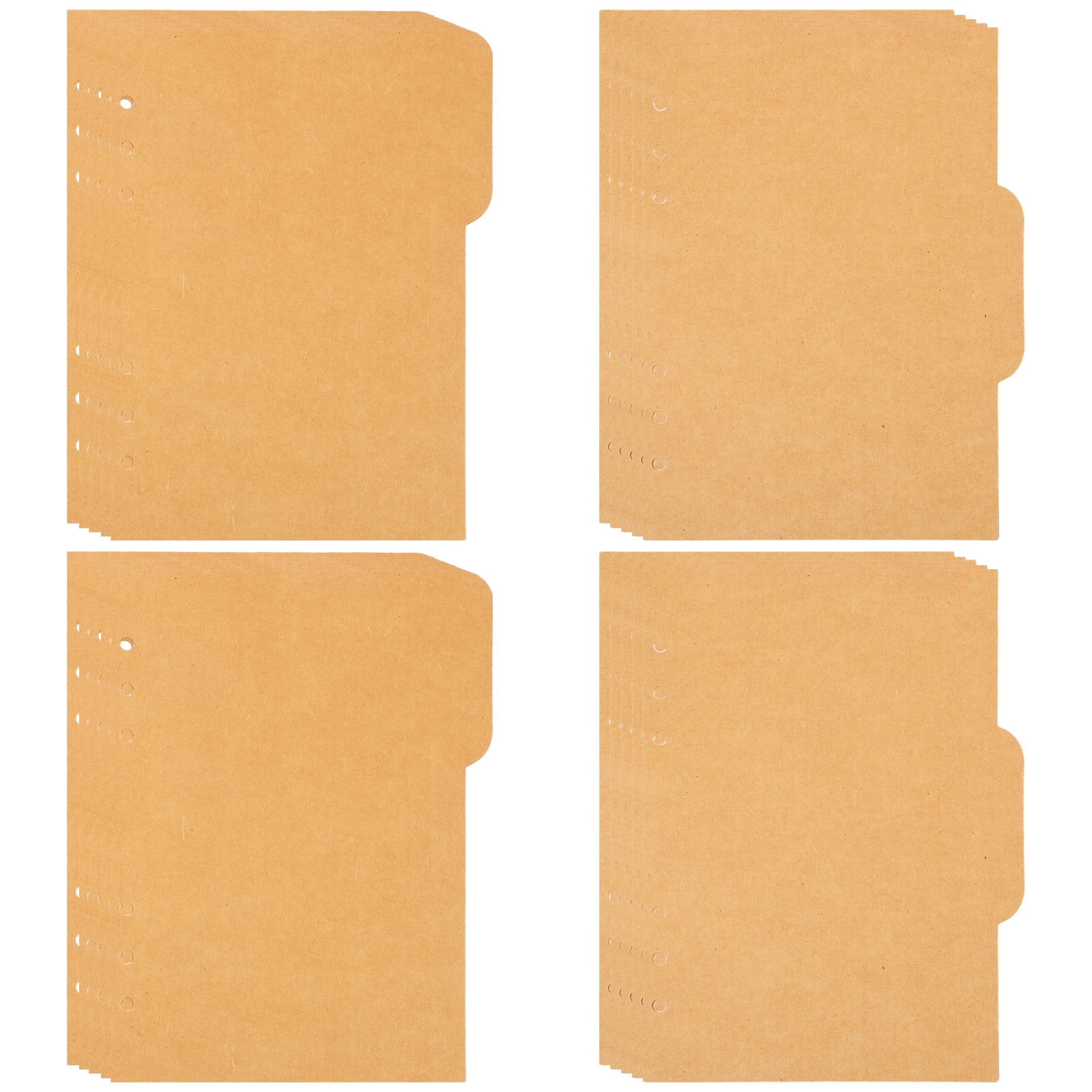 4 Sets/20PCS A5 Index Page Classified Lables Paper Tab Dividers for Office Notebook School