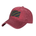 thumbnail image 2 of DouZhe Adjustable Washed Cotton Baseball Cap - Rainbow Lgbt Pride Prints Vintage Dad Hat Unisex Sports Caps (Red), 2 of 7