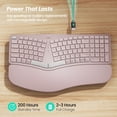 thumbnail image 3 of Teclado Nulea RT05B Bluetooth Ergonómico Split C-Rosa, 3 of 7