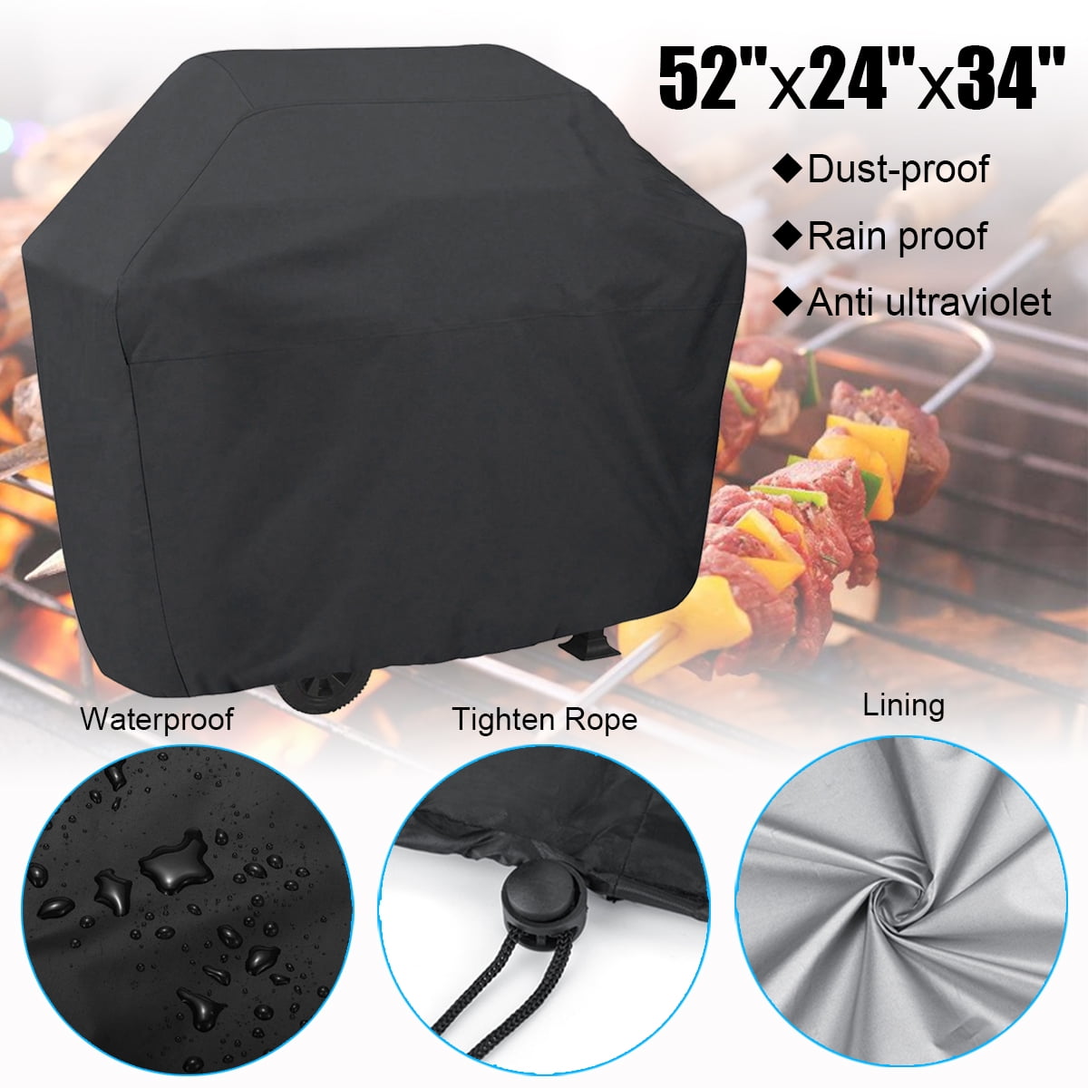 Small Waterproof BBQ Cover Barbeque Grill Garden Outdoor Rain Dust UV Protector Small Waterproof BBQ Cover Barbeque Grill Garden Outdoor Rain Dust UV Protector