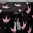 thumbnail image 4 of Crown Dog Crate Cover, Repetitive Stars Cartoonish Elements on a Dark Background Royal Feels, Easy to Use Pet Kennel Cover for Medium Large Dogs, 35" x 23" x 27", Pale Pink Charcoal Grey, by Ambesonne, 4 of 6