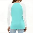 thumbnail image 5 of Hearthz Women's Long Sleeve Tops Crew Neck Colorblock Womens Plus Size Summer Tops Fall Tops Casual Workout Womens Blouses, 5 of 6