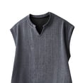 thumbnail image 3 of Men’s Knitted Textured Tank Top V Neck Knit Sweater Vests Casual Beach Summer Vacation Sleeveless Shirt Big and Tall Size M-5XL Gray, 3 of 8