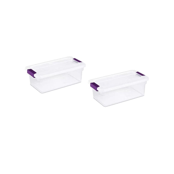 Contenedores de almacenamiento Sterilite ClearView Latch de 5,7 L, transparentes, paquete de 2