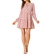 thumbnail image 1 of INSPIRE CHIC Vestidos de mujer en capas con cuello atado, vestido tipo babydoll en capas, color beige y rojo, 1 of 6