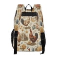 thumbnail image 3 of PVC Transparent Backpacks Clear Backpack for Travel and Outings Vintage Flowers and Hens, 3 of 7