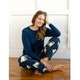 thumbnail image 2 of Leveret Womens Cotton Top and Fleece Pant Pajamas Bear XS, 2 of 3