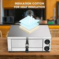 thumbnail image 2 of Yescom 12 inch Countertop Pizza Oven with Timer, 2 of 10