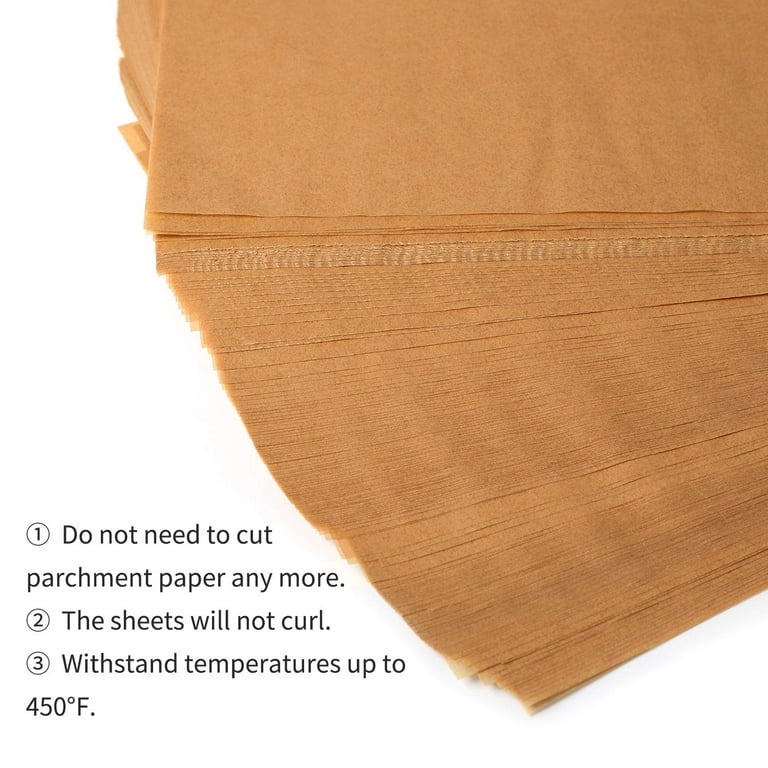 Baker's Secret Paper Microwave Safe Unbleached Parchment Paper Sheets  12x16
