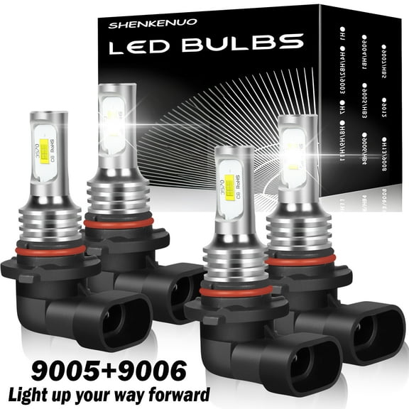 For Honda Accord 1990-2007 LED Headlight Bulbs Combo 9005 9006 High&Low Beam 6000K White,4PCS