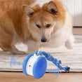 thumbnail image 1 of Interactive Dog Toys Automatic Electric Rolling Pet Toy Ball with Rope, Interactive Dog Toys for Small to Medium Dogs & Cats, 2 Modes, Random Movement(Blue), 1 of 8