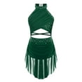thumbnail image 1 of inhzoy Robe de Patinage Artistique Sans Manches pour Filles, Robe de Danse Contemporaine Lyrique Verte 16, 1 of 5