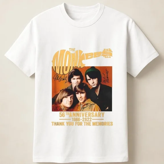 The Monkees 56th Anniversary 1966-2022 Vintage Tribute Unisex T Shirt