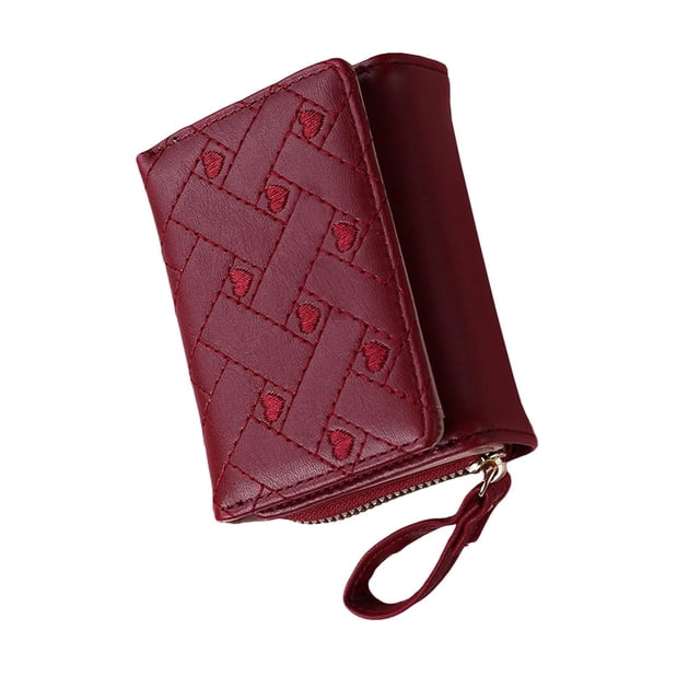 Cartera de moda Minnieouse para mujer con varias ranuras Rojo