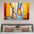 thumbnail image 4 of Abstract Art Modern Decorative Painting Feet Framed Canvas Poster Bedroom Decor Sports Landscape Office Room Decor Gift,Frame-style,16x24inch(40x60cm), 4 of 8