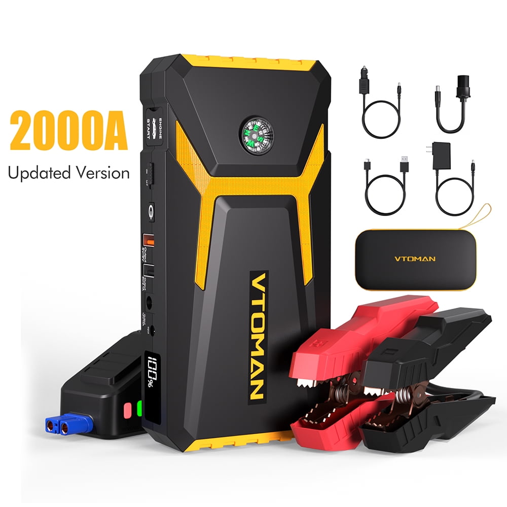 QC 3.0 Port and LED Light SOLVTIN S6 Jump Starter 1200A Car Starter for up to 7.5L Gas and 6.0L Diesel Engine 12V Battery Jump Starter with Smart Jumper Cables Portable Power Bank with PD 18W 
