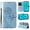 Sky Blue, variant on Wallet Case for OPPO A11k 2020, Kickstand and 3 Card Slots, Shockproof and Scratch Resistant, Purple