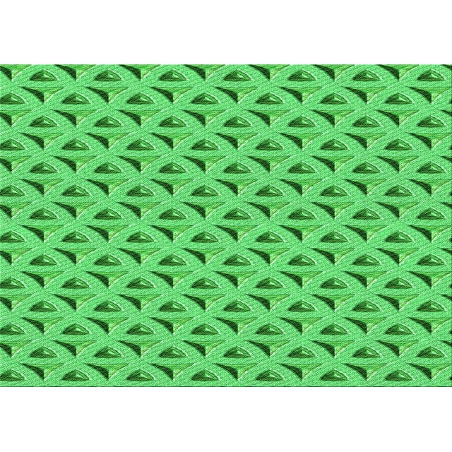 Ahgly Tapis Rectangulaire Lavable en Machine Intérieur Transitionnel Vert Néon, 2 Pieds x 4 Pieds