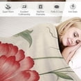 thumbnail image 3 of Chilfamy Flowers Dragonfly Print Throw Blanket for Bed Couch Car, Flannel Material, All Seasons, Long-lasting, 3 Sizes Available 50x60in, 3 of 6