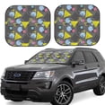 thumbnail image 2 of Picia Geometric 2 Piece Car Windshield Sun Shade Foldable | Foldable Sun Shield for Front Window Blocks UV Rays and Keeps Your Vehicle Cool-, 2 of 7