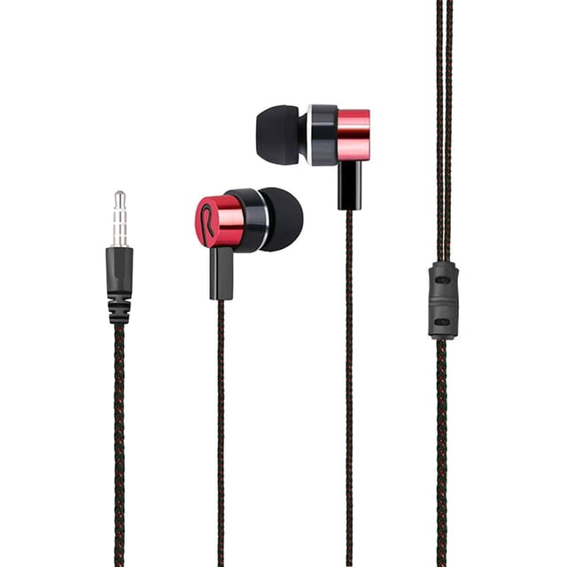 Wired In-Ear Headphones with Microphone for Android Smartphones Laptops MP3 Gaming Devices