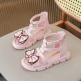 thumbnail image 5 of breaise Girls Bow Gladiator Sandals Toddlers Strappy Open Toe Sandals Summer Flats Shoes with High Back Zipper for Toddler Little Big Kids, 5 of 7