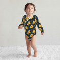 thumbnail image 4 of Xecao Blue Striped Sunflower A Print Baby unisex-baby Cotton Long-sleeve Bodysuits-6 Months, 4 of 6