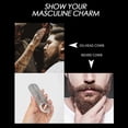 thumbnail image 4 of Peine de acero inoxidable para barba con dientes finos, ideal para llevar en el bolsillo y con acabado brillante. Herramienta para el cuidado del bigote., 4 of 5