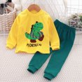 thumbnail image 2 of TOWED22 Baby Toddler Girl Clothing Fall Winter Clothing Set Long Sleeve Soft Top + Joggers 2 Piece Clothes Cute Everyday Wear(Green,12-18 M), 2 of 4