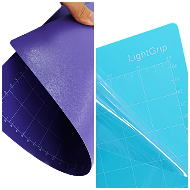 Standard Grip Cutting Mat for Cricut Adhesive Sticky Vinyl Self Healing Mat  Quilting Replacement Cut Mats 12 x 12 3 Packs Green Blue Purple 