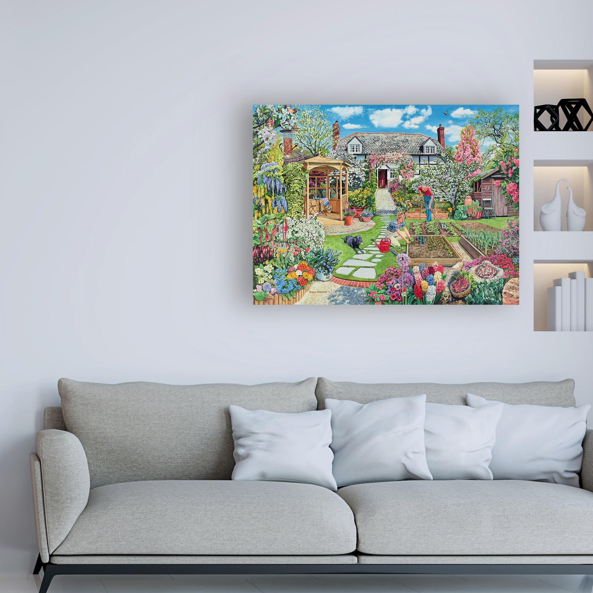 Trademark Fine Art 'A Spring Garden' Canvas Art by Trevor Mitchell