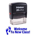 thumbnail image 1 of Printtoo WELCOME TO NEW CLASS Self Inking Rubber Stamp Office Stationary Custom Stamp-Blue, 1 of 1