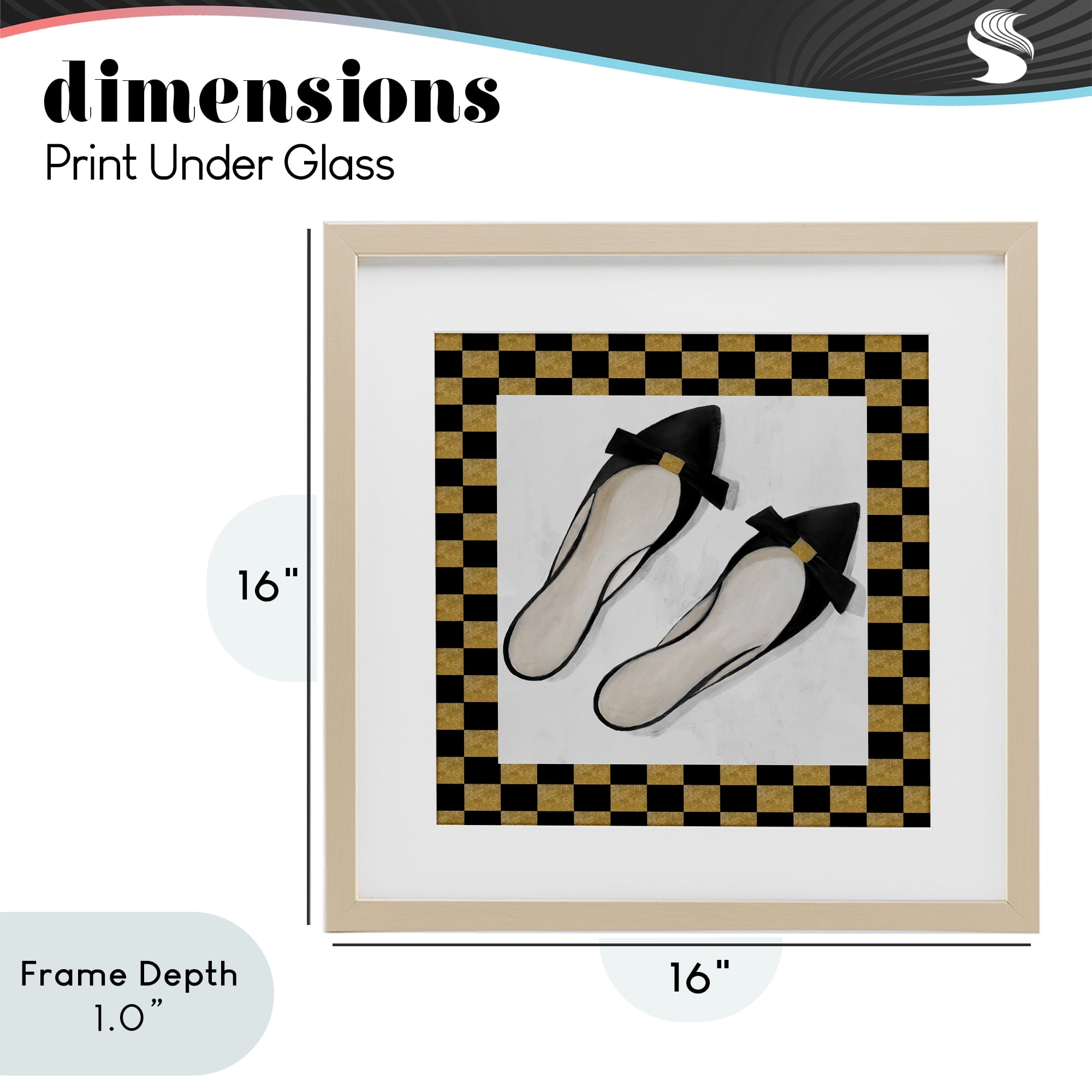 Stupell Industries Sleek Black Sliders Birch Framed Print Under Glass, design by Lorenzo Collective