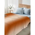thumbnail image 5 of Burnt Orange Ombre Flat Sheet Only Twin Size, Soft Breathable Bed Top Sheets for Mattress, Modern Abstract Art Farmhouse Gradient Luxury Bedding Flat Sheets for Home Hotel Bedroom Bed Protection, 5 of 9