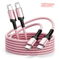 thumbnail image 7 of Cable Fast Charging USB‑C to USB‑C,6.6 FT 2Pack 60W USB Cable, Braided USB C Cable for Daily Phone and Tablet Charging (Pink), 7 of 7