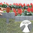thumbnail image 4 of Césped con aspecto de piedra - Valla de jardín flexible de plástico - Borde de corte - Empalizada de jardín - Perfecta como valla de empalizada decorativa (20 piezas/2,5 m), 4 of 5