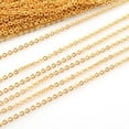 thumbnail image 2 of Wholesale In Bulk Anti-Tarnish Gold Stainless Steel Round Strong Rolo Chain Oval, 2 of 8