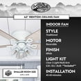 thumbnail image 6 of Open Box Portage Bay Renton Ceiling Fan with 5 Blades & Motor, 42", White, 6 of 7