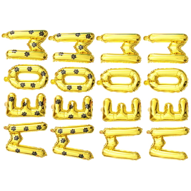 Raindrops 2Sets Golden Letters Balloons for Birthday Party Layout and Festive Decoration