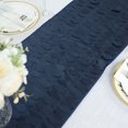 thumbnail image 5 of BalsaCircle 12x108 in Navy Blue 3D Leaves Petal Design Taffeta Table Runner Party Events Home Decorations Supplies, 5 of 8