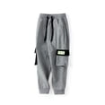 thumbnail image 3 of Esaierr Toddler Kids Casual Pants Boys Sweatpants Cotton Drawstring Pants Elastic Waist Comfortable Pants Multi-pockets for 4-14T, 3 of 5