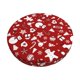 thumbnail image 1 of Balery Red Christmas Cheer. Fundas de asiento para taburete de bar redondo de tela de terciopelo ajustables que protegen de arañazos y manchas para sillas de 14 a 17 pulgadas.-14 inch, 1 of 7